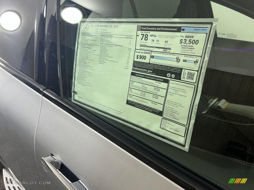 2023 Mercedes-Benz EQS 450+ 4Matic SUV Window Sticker Photo #146666435