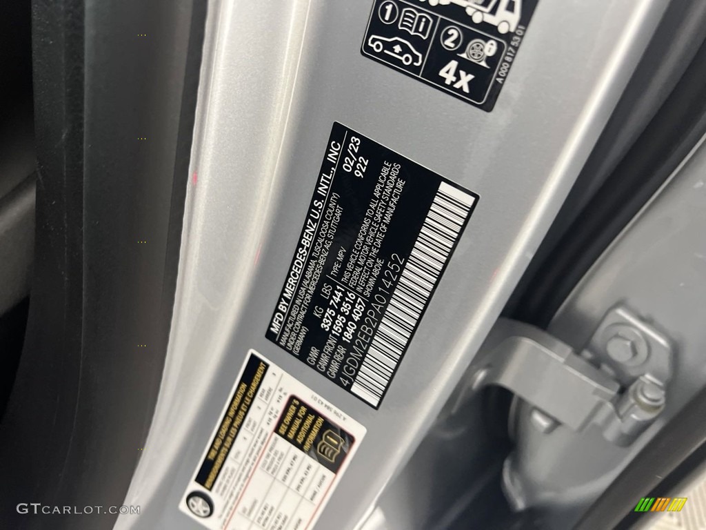 2023 EQS Color Code 922 for Cirrus Silver Metallic Photo #146666450