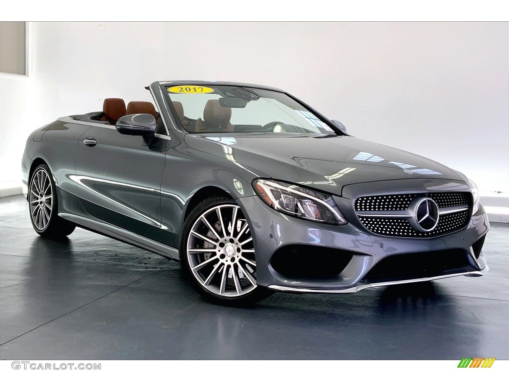 2017 C 300 Cabriolet - Selenite Grey Metallic / Saddle Brown/Black photo #32