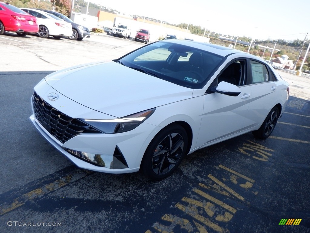 2023 Elantra Limited Hybrid - Lunar White / Black photo #6