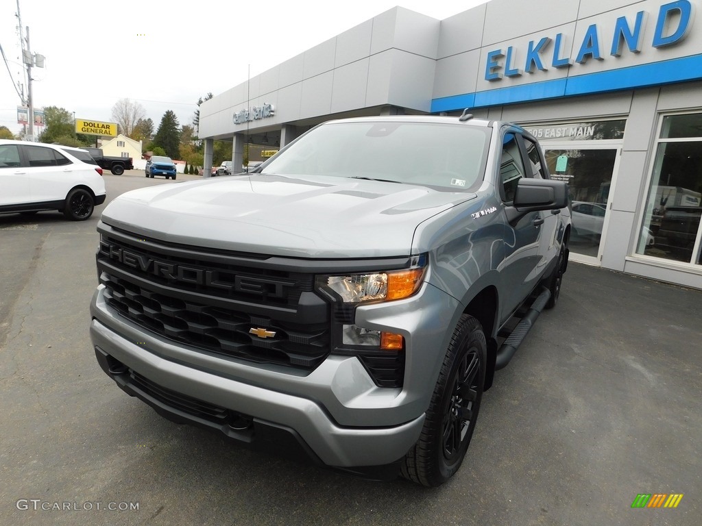 2024 Silverado 1500 Custom Crew Cab 4x4 - Sterling Gray Metallic / Jet Black photo #3