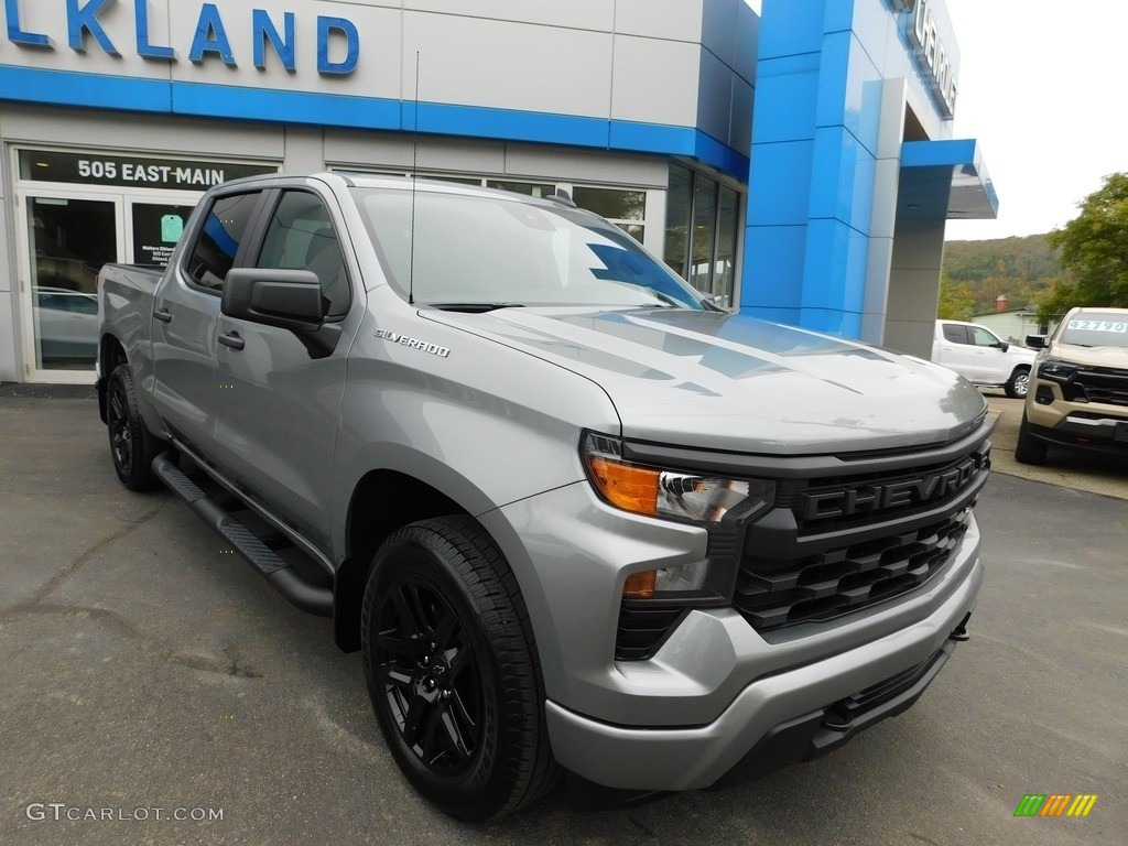 2024 Silverado 1500 Custom Crew Cab 4x4 - Sterling Gray Metallic / Jet Black photo #5