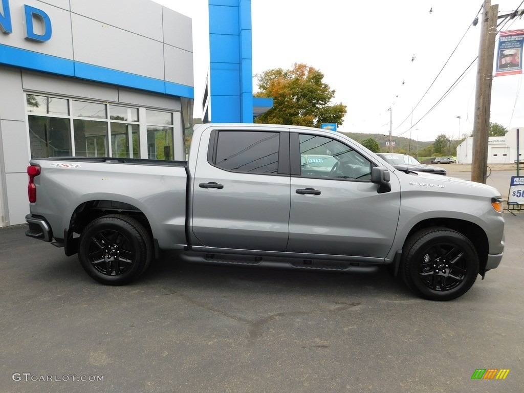 2024 Silverado 1500 Custom Crew Cab 4x4 - Sterling Gray Metallic / Jet Black photo #7