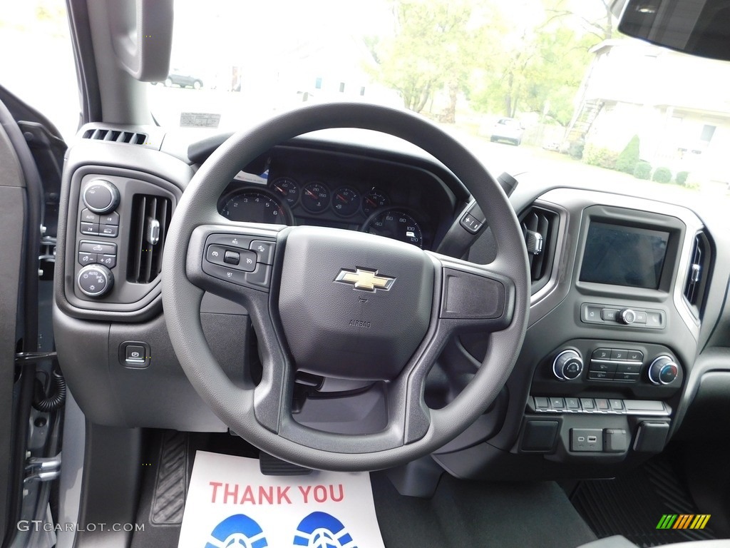 2024 Chevrolet Silverado 1500 Custom Crew Cab 4x4 Jet Black Dashboard Photo #146668925