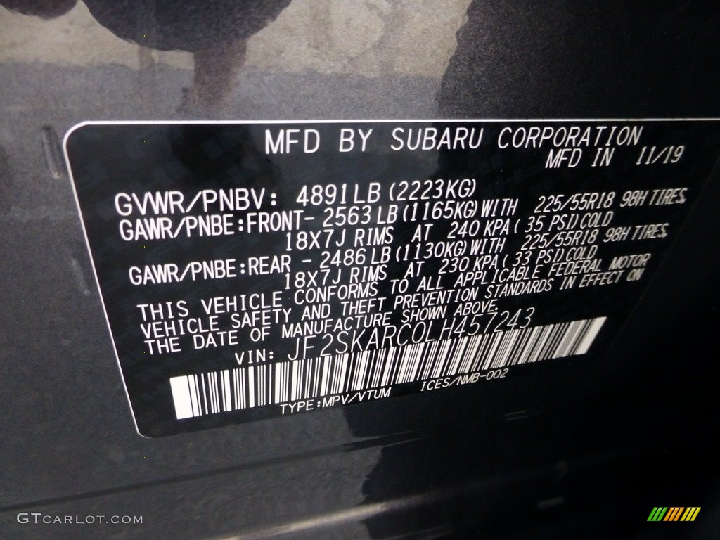 2020 Forester 2.5i Sport - Magnetite Gray Metallic / Gray photo #28
