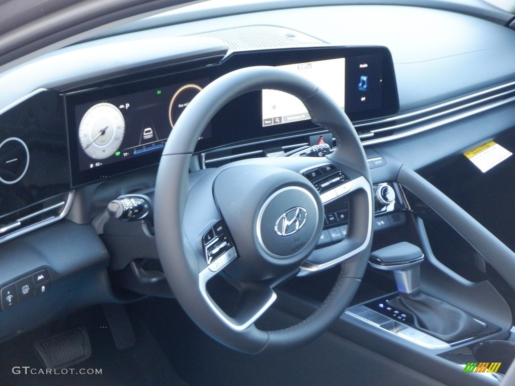 2023 Elantra Limited Hybrid - Fluid Metal / Black photo #13