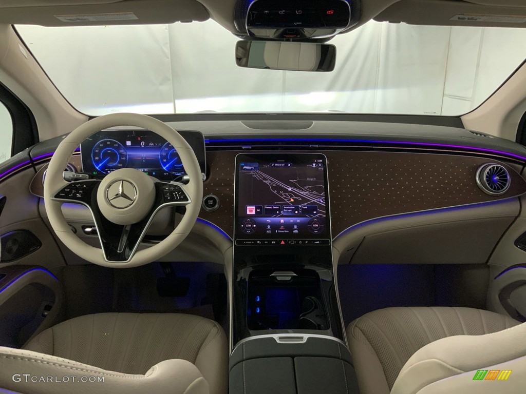 Macchiato Beige/Space Gray Interior 2023 Mercedes-Benz EQS 450+ SUV Photo #146669360