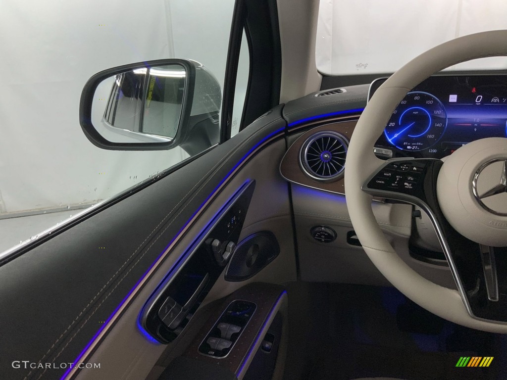 2023 Mercedes-Benz EQS 450+ SUV Macchiato Beige/Space Gray Dashboard Photo #146669456