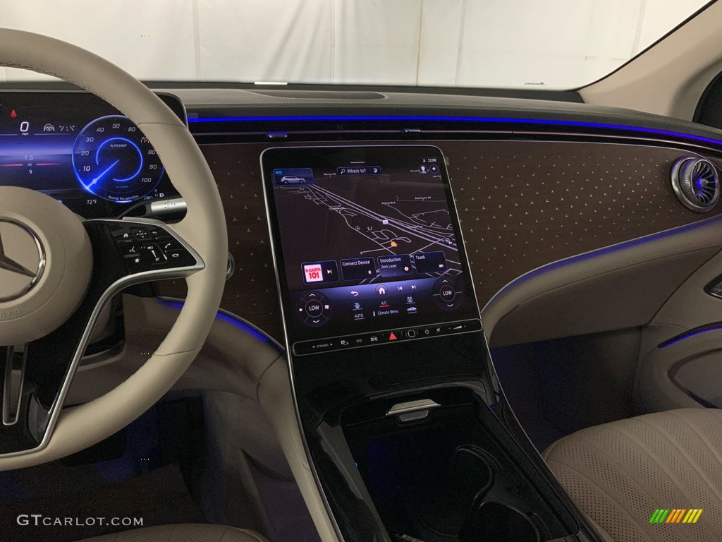 2023 Mercedes-Benz EQS 450+ SUV Macchiato Beige/Space Gray Dashboard Photo #146669480