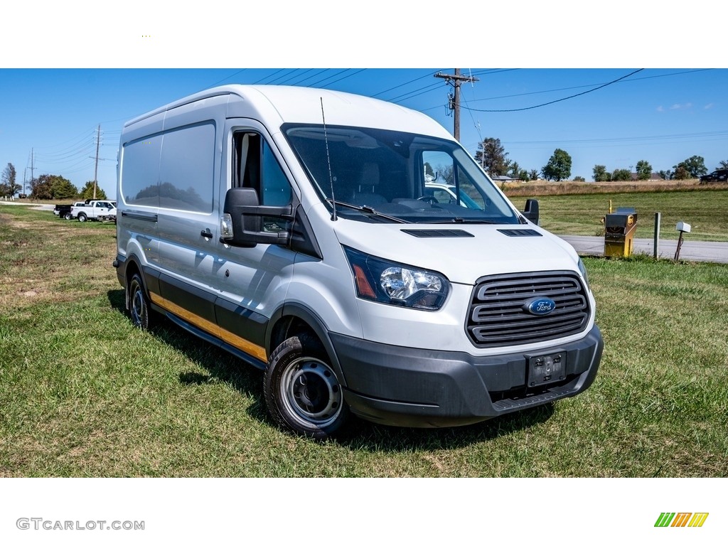 2018 Transit Van 350 MR Long - Oxford White / Pewter photo #1
