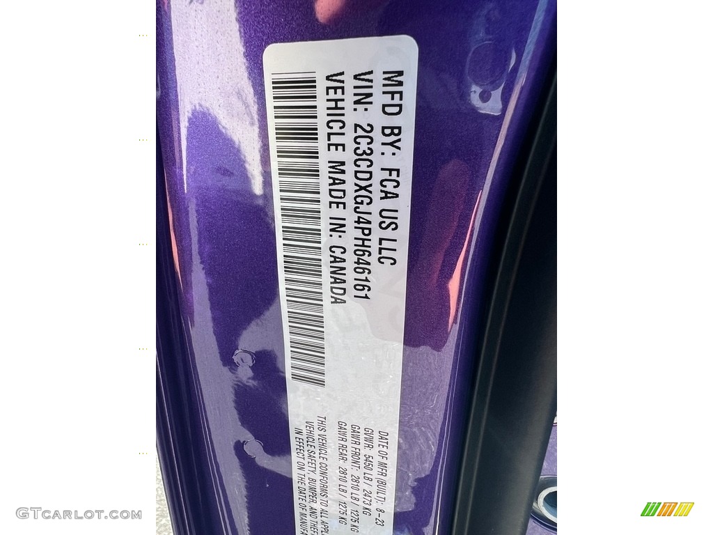2023 Charger Scat Pack Daytona 392 - Plum Crazy Pearl / Black photo #29