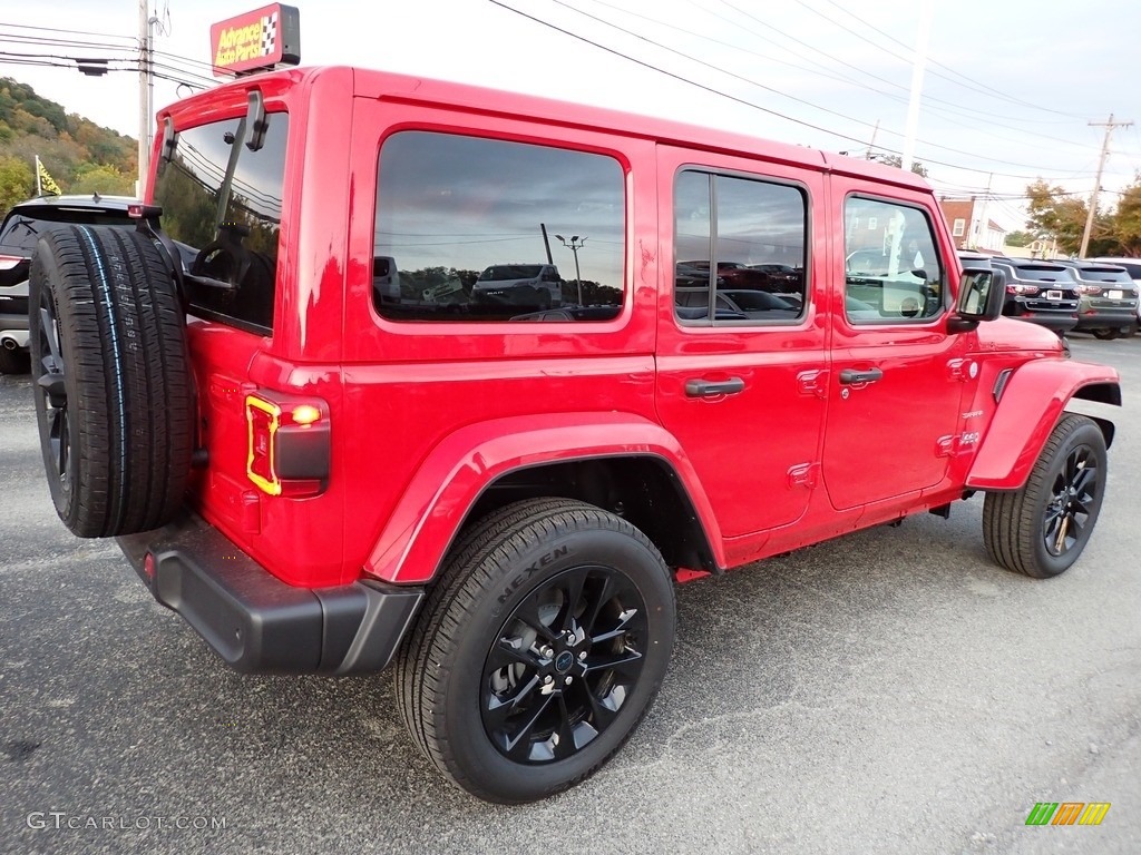 Firecracker Red 2024 Jeep Wrangler 4-Door Sahara 4xe Hybrid Exterior Photo #146671601
