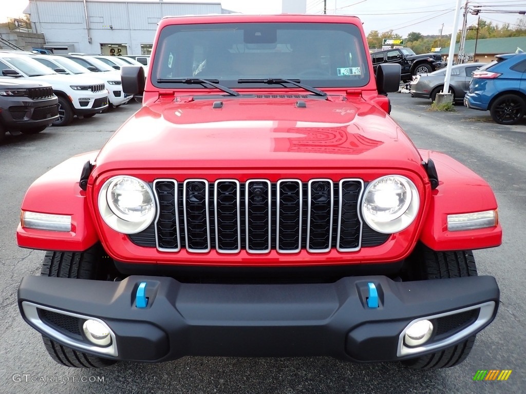Firecracker Red 2024 Jeep Wrangler 4-Door Sahara 4xe Hybrid Exterior Photo #146671682