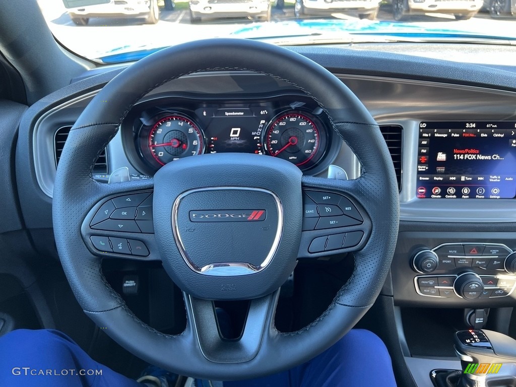 2023 Dodge Charger R/T Blacktop Black Steering Wheel Photo #146671721