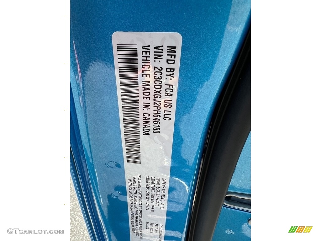 2023 Dodge Charger Scat Pack Daytona 392 Color Code Photos