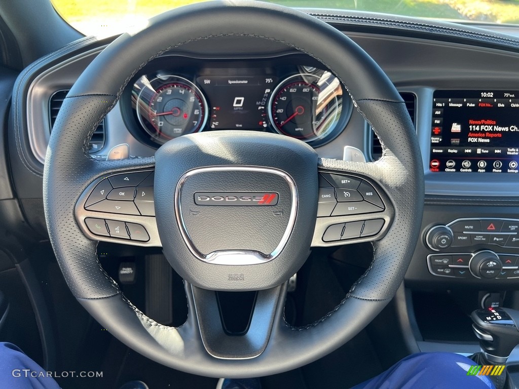 2023 Dodge Charger GT AWD Plus Black Steering Wheel Photo #146673194