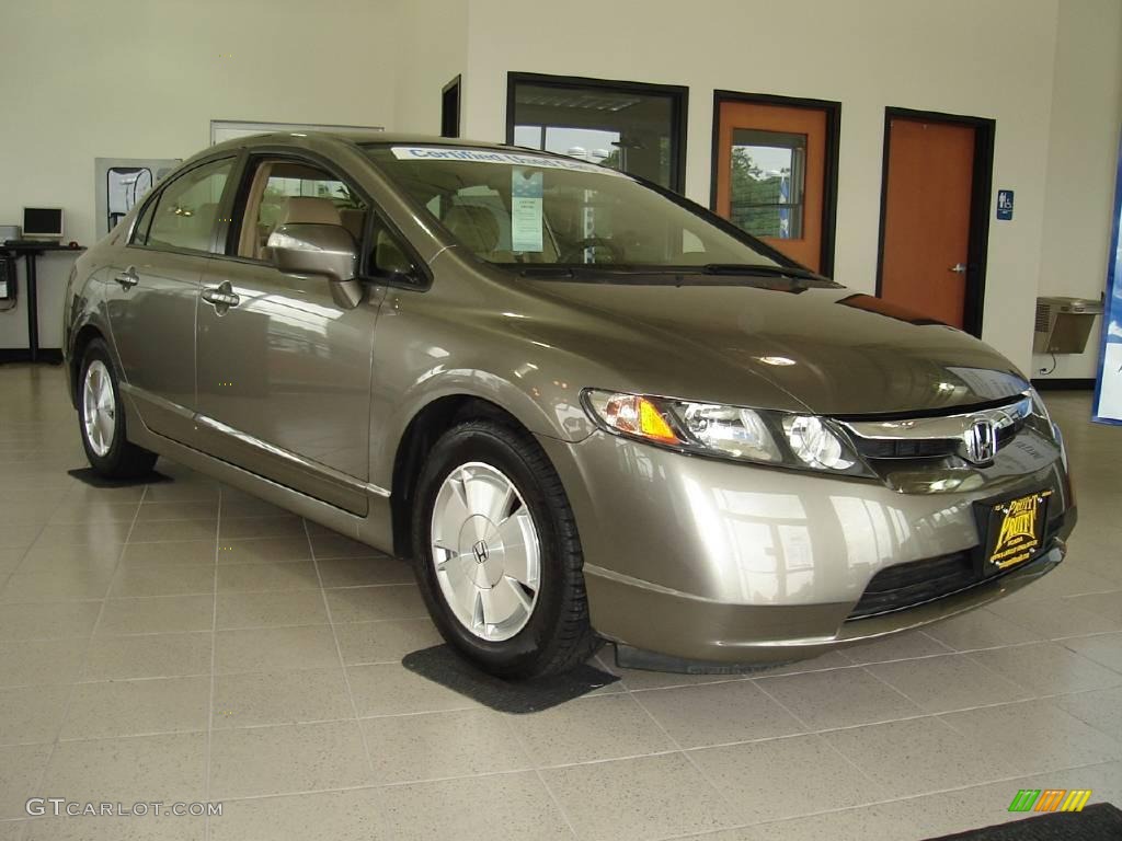 2006 Civic Hybrid Sedan - Magnetic Pearl / Ivory photo #7