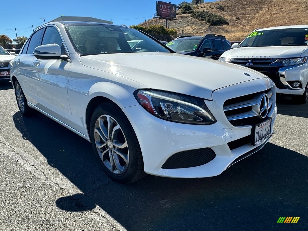 2016 C 300 4Matic Sedan - Polar White / Silk Beige/Black photo #1