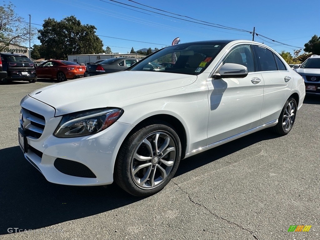 2016 C 300 4Matic Sedan - Polar White / Silk Beige/Black photo #3