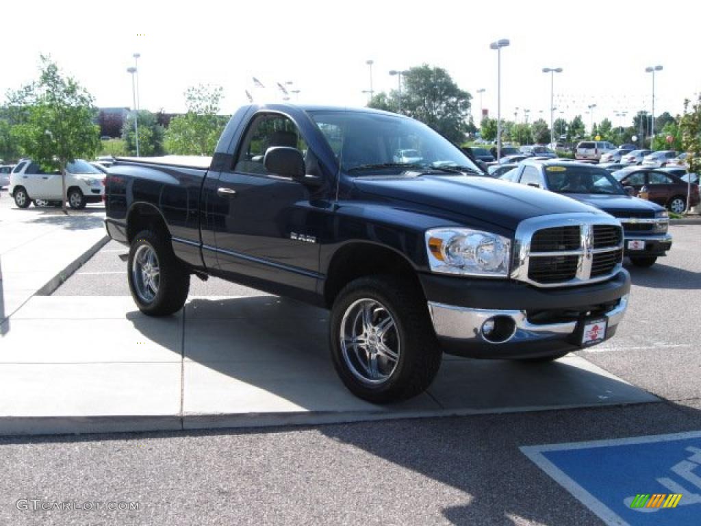 2008 Ram 1500 TRX4 Regular Cab 4x4 - Patriot Blue Pearl / Medium Slate Gray photo #2