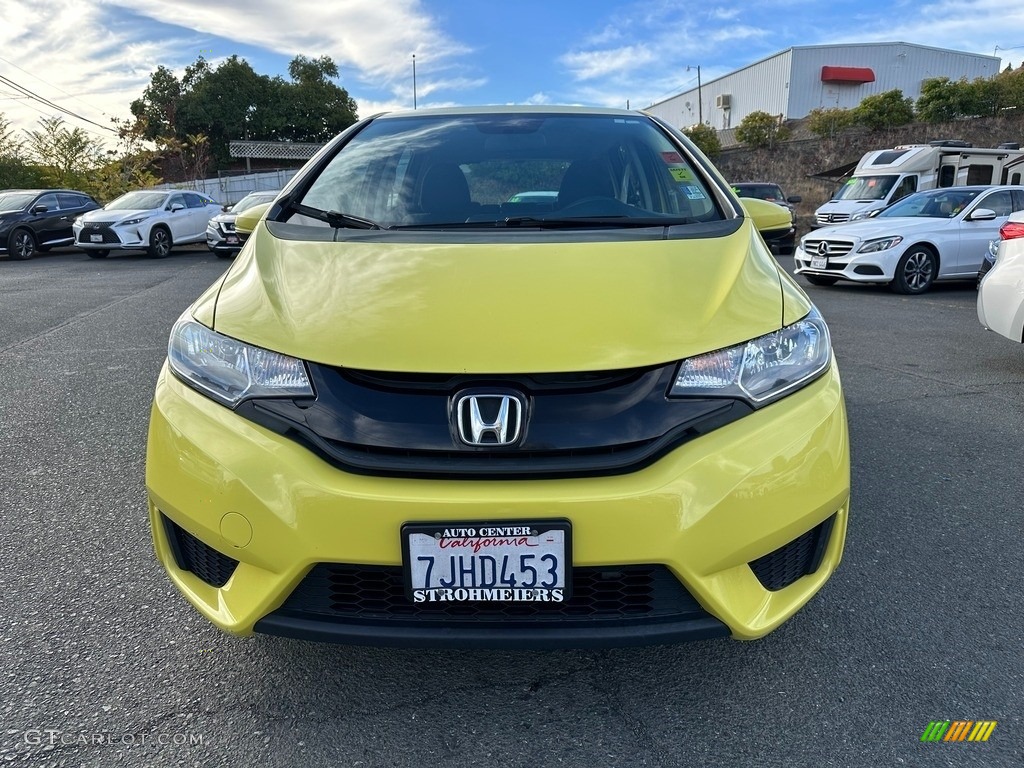 2015 Fit LX - Mystic Yellow Pearl / Black photo #2