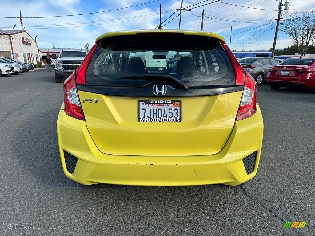 2015 Fit LX - Mystic Yellow Pearl / Black photo #5