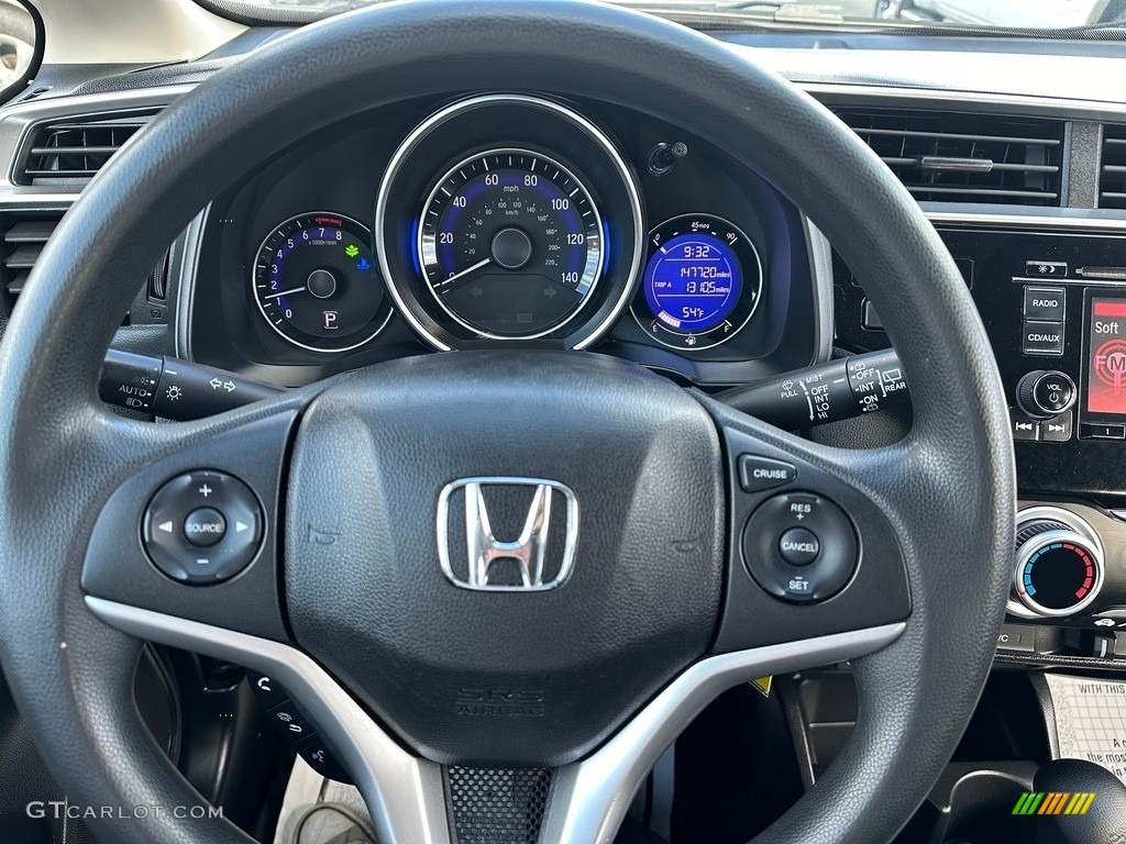 2015 Honda Fit LX Black Steering Wheel Photo #146676128