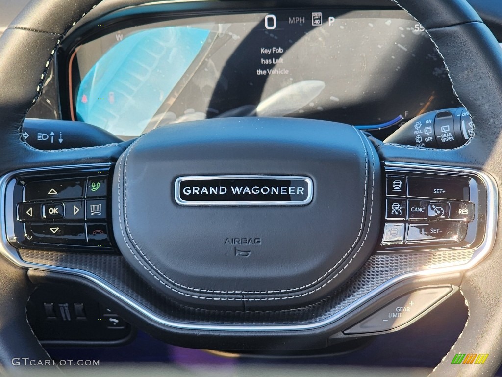 2023 Jeep Grand Wagoneer Series II 4x4 Global Black Steering Wheel Photo #146676585