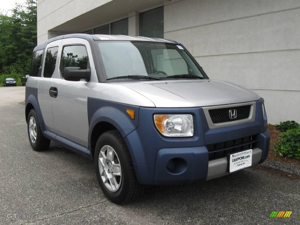 2006 Element LX AWD - Alabaster Silver Metallic / Gray/Blue photo #1