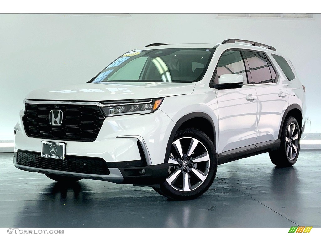 Platinum White Pearl 2023 Honda Pilot Elite AWD Exterior Photo #146680254