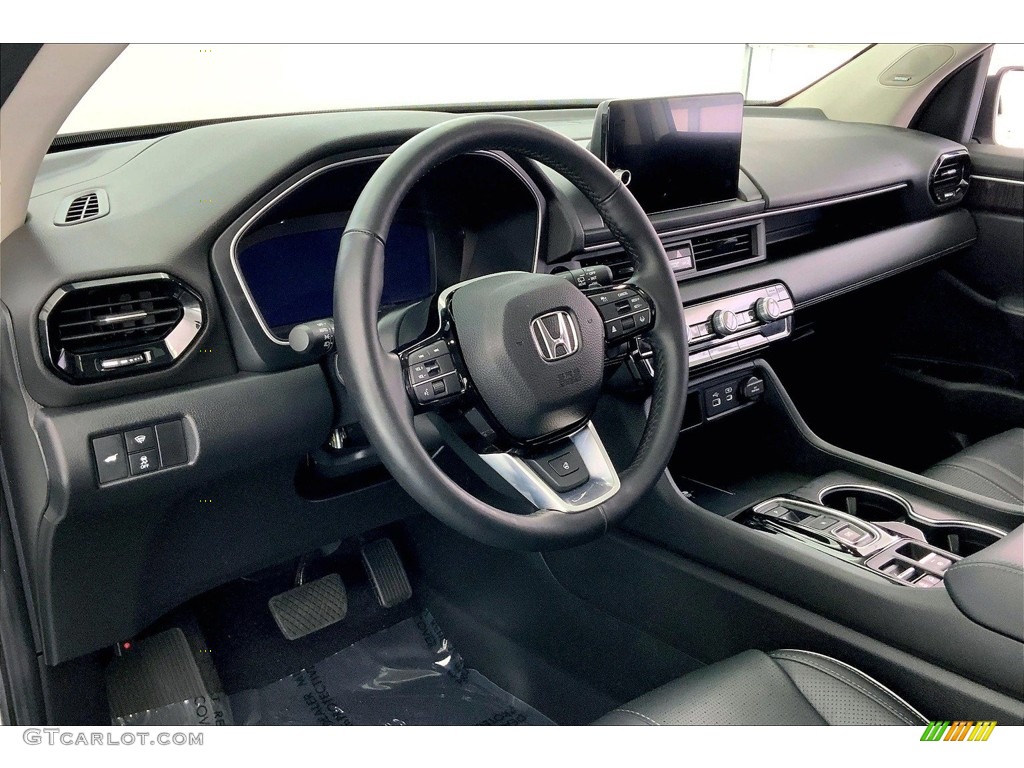 2023 Honda Pilot Elite AWD Black Dashboard Photo #146680290