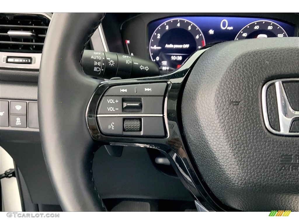 2023 Honda Pilot Elite AWD Black Steering Wheel Photo #146680388