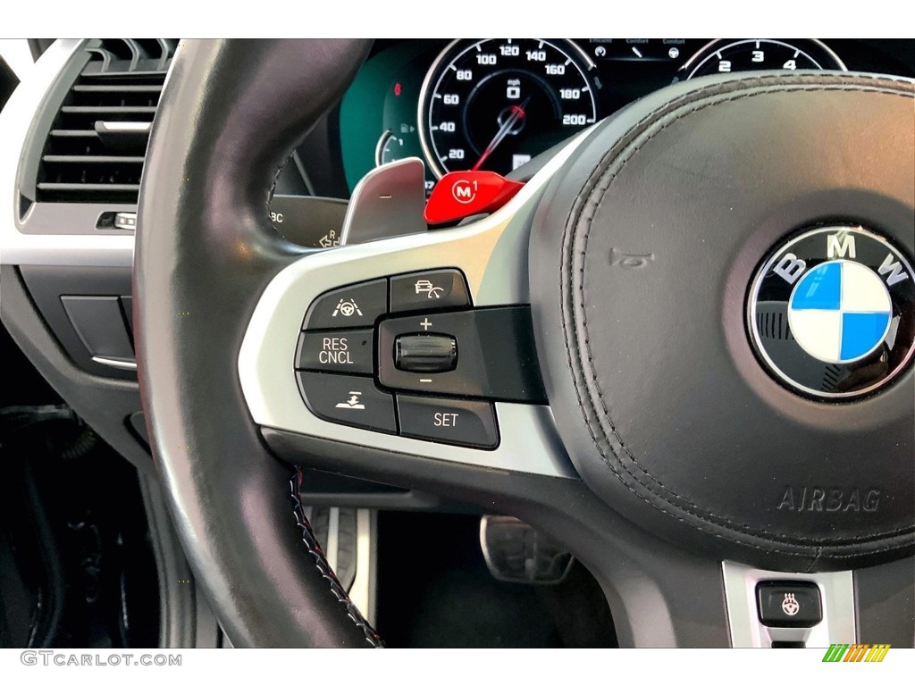 2020 BMW X3 M Competition Sakhir Orange/Black Steering Wheel Photo #146680398