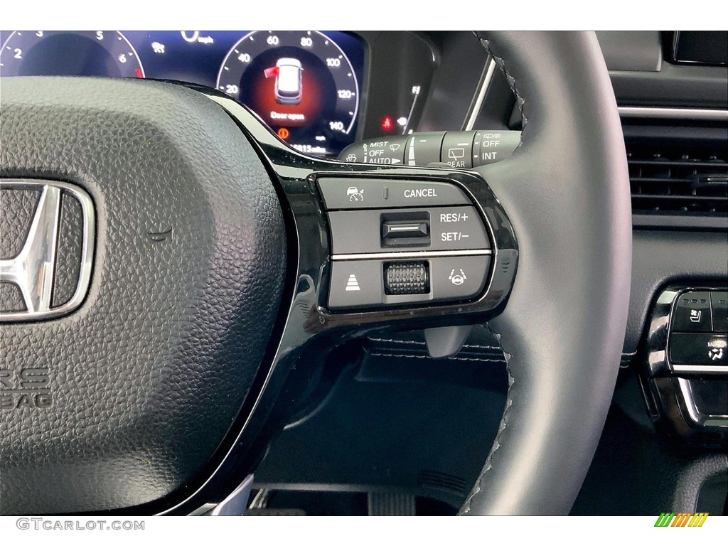 2023 Honda Pilot Elite AWD Black Steering Wheel Photo #146680401
