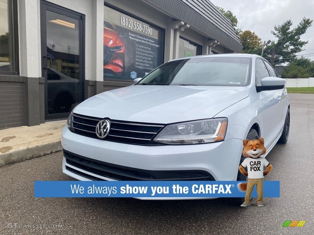2017 Jetta S - White Silver / Black/Palladium Gray photo #2