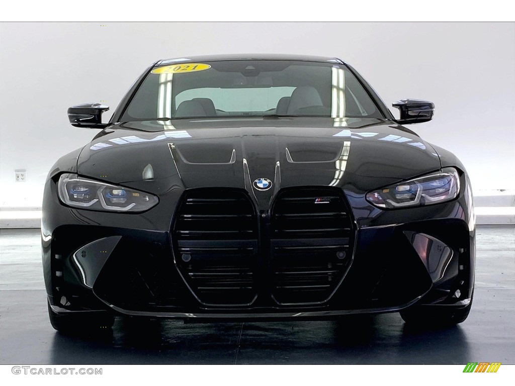 Black Sapphire Metallic 2021 BMW M4 Competition Coupe Exterior Photo #146680961