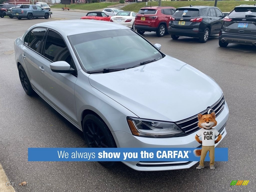 2017 Jetta S - White Silver / Black/Palladium Gray photo #7