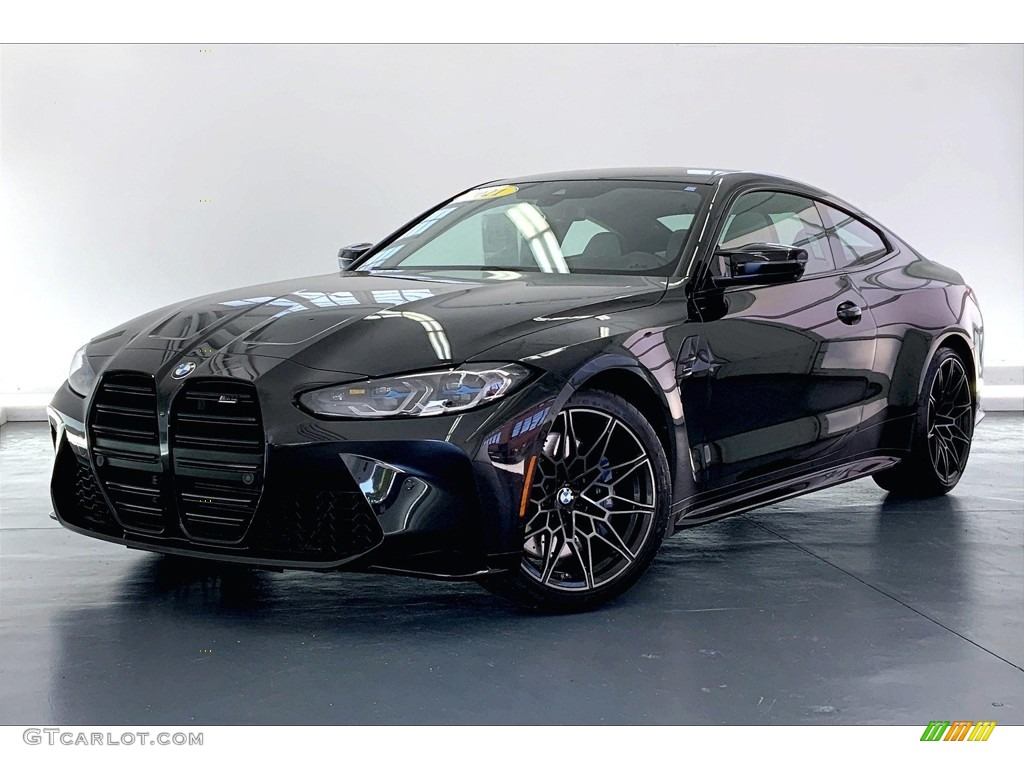 Black Sapphire Metallic 2021 BMW M4 Competition Coupe Exterior Photo #146681189