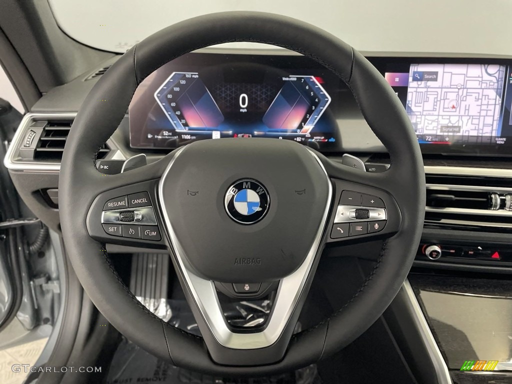 2024 BMW 4 Series 430i Coupe Black Steering Wheel Photo #146681249