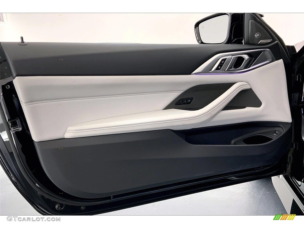 2021 BMW M4 Competition Coupe Silverstone/Black Door Panel Photo #146681534