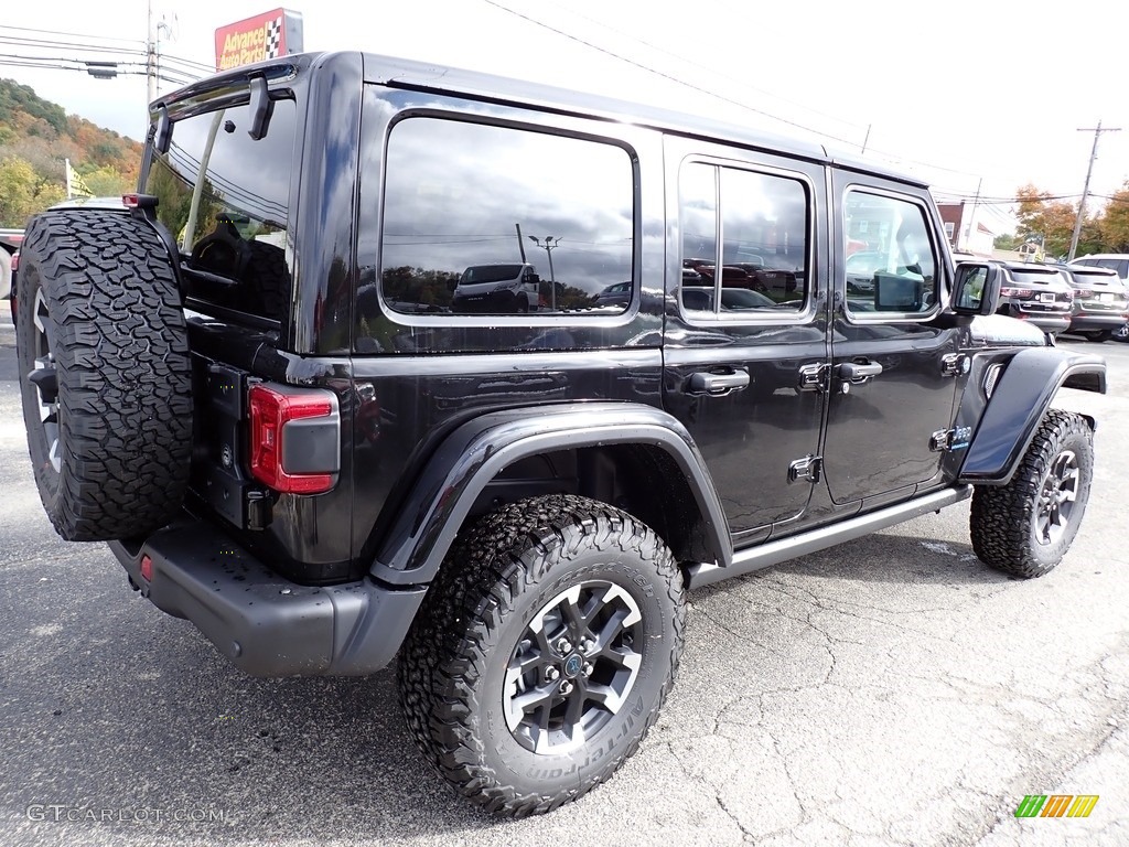 Black 2024 Jeep Wrangler 4-Door Rubicon X 4xe Hybrid Exterior Photo #146681813