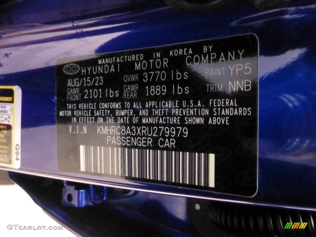2024 Venue Color Code YP5 for Intense Blue Photo #146681861