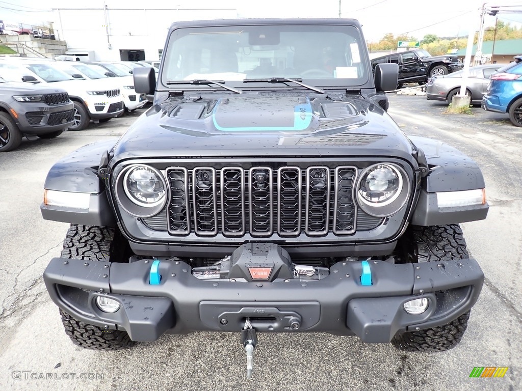 Black 2024 Jeep Wrangler 4-Door Rubicon X 4xe Hybrid Exterior Photo #146681897