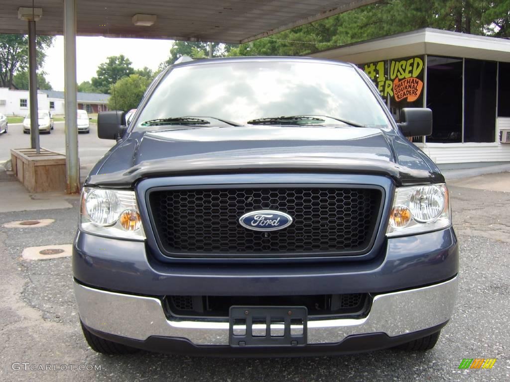 2004 F150 XLT Regular Cab - Medium Wedgewood Blue Metallic / Dark Flint photo #12