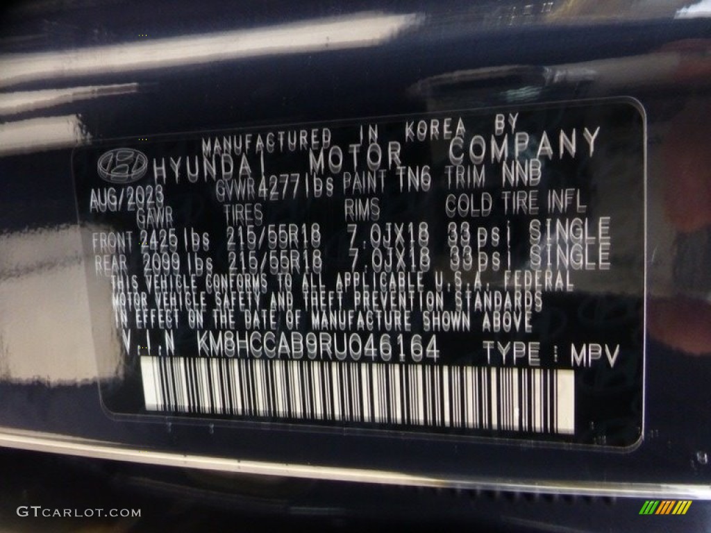 2024 Kona Color Code TN6 for Denim Blue Pearl Photo #146683187