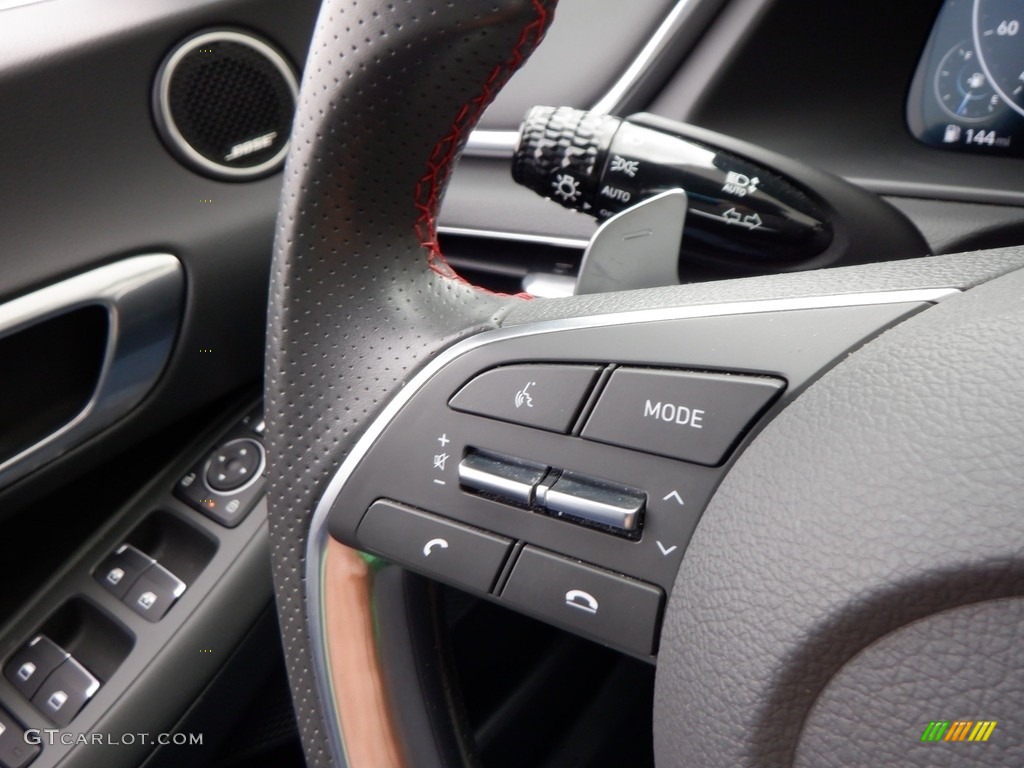 2020 Hyundai Sonata SEL Plus Black Steering Wheel Photo #146683526