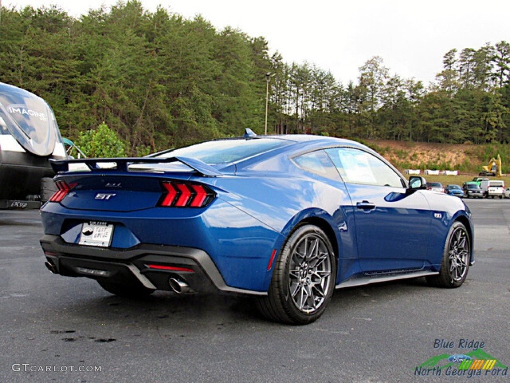 Atlas Blue Metallic 2024 Ford Mustang GT Premium Fastback Exterior Photo #146683630