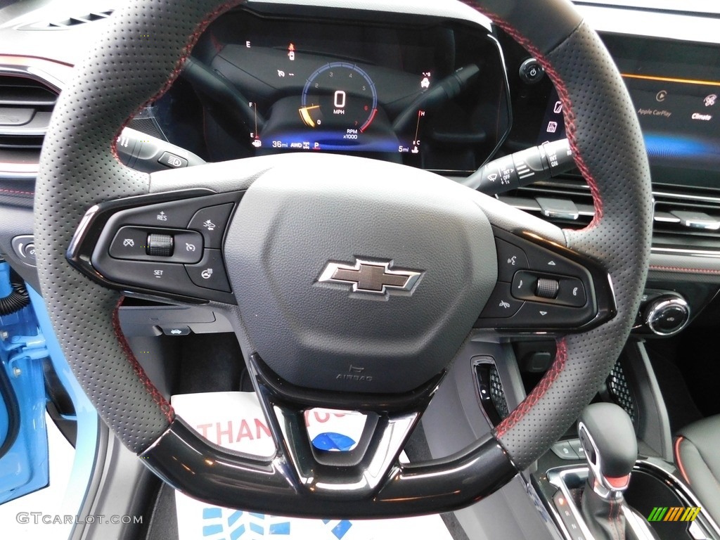 2024 Chevrolet Trailblazer RS Jet Black Steering Wheel Photo #146683745