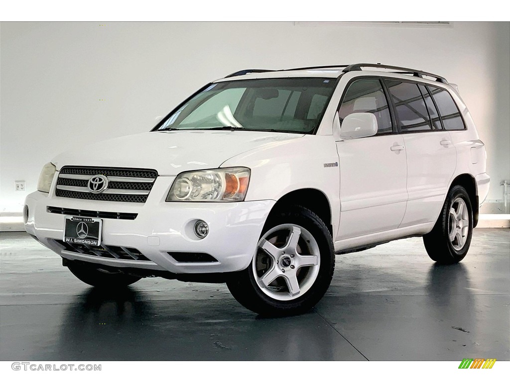 2006 Highlander Hybrid Limited - Super White / Ivory Beige photo #12
