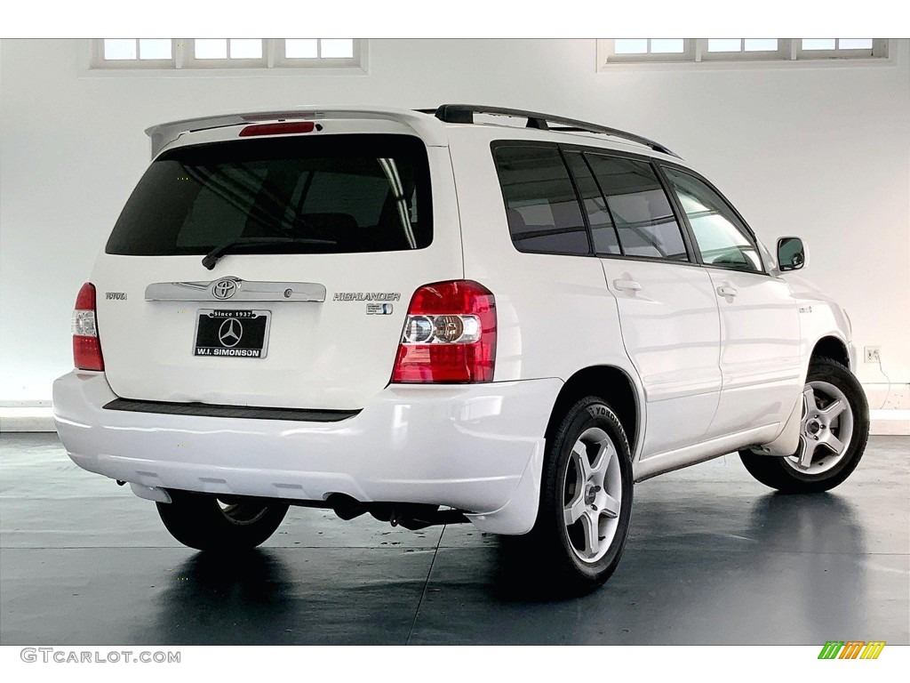 2006 Highlander Hybrid Limited - Super White / Ivory Beige photo #13